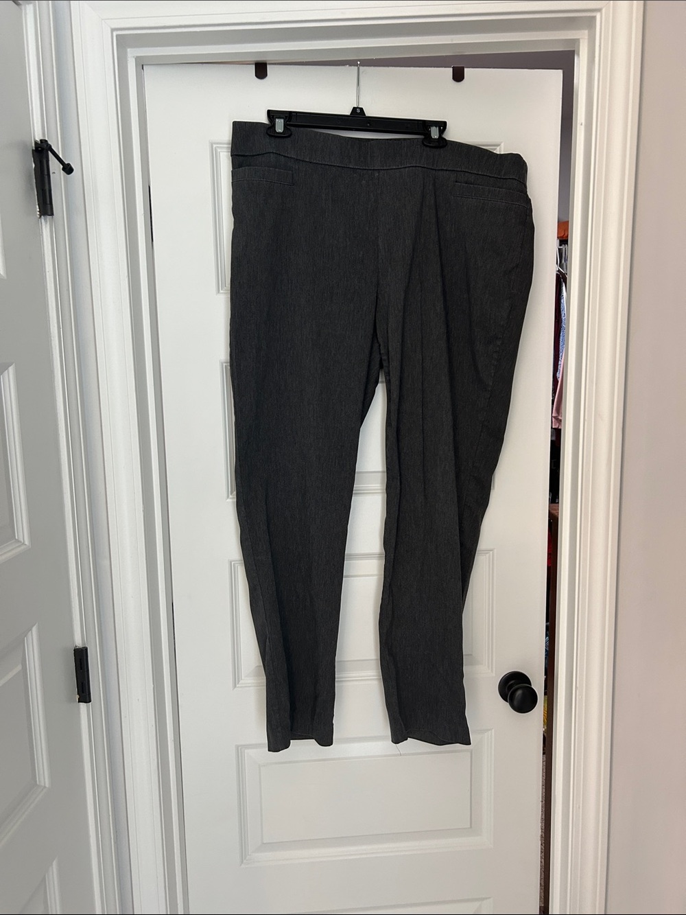 Dark Charcoal Textured Dress Pants